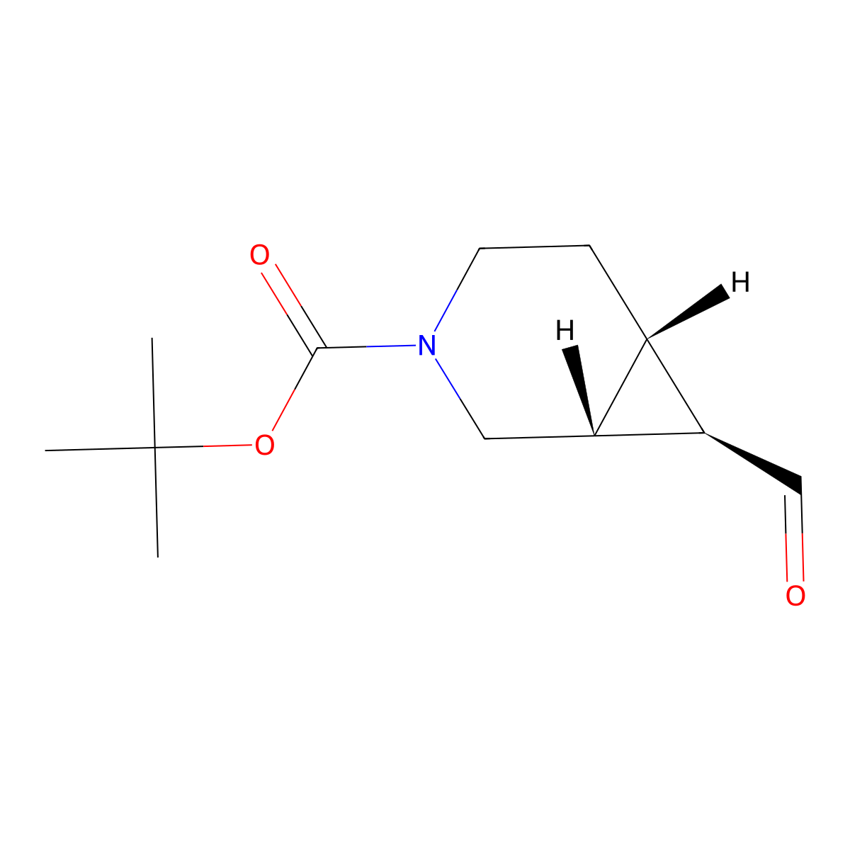rac-tert-butyl (1R,6S,7R)-7-formyl-3-azabicyclo(4.1.0)heptane-3-carboxylate molecular structure, CAS 2920578-42-1