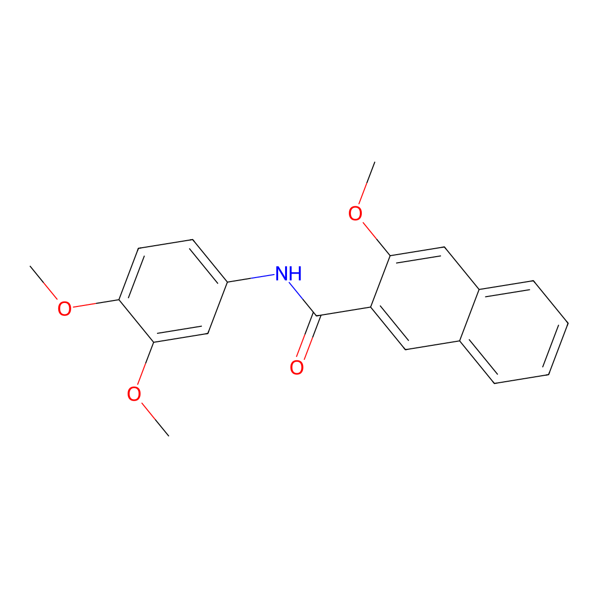 N-(3,4-dimethoxyphenyl)-3-methoxy-2-naphthamide molecular structure, CAS 292058-25-4