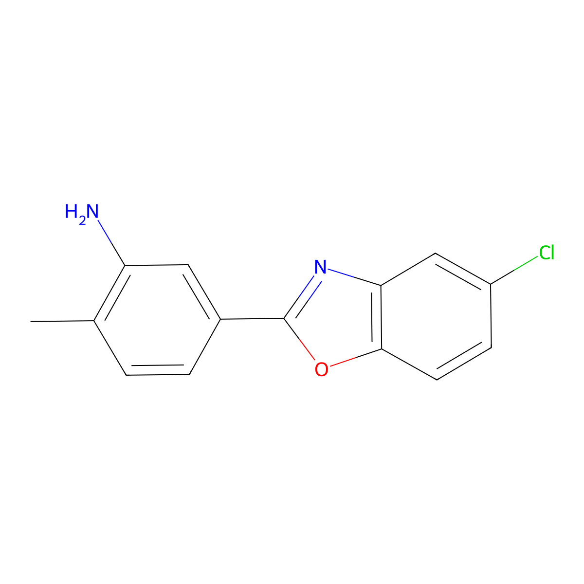 5-(5-Chloro-1,3-benzoxazol-2-yl)-2-methylaniline molecular structure, CAS 292058-49-2