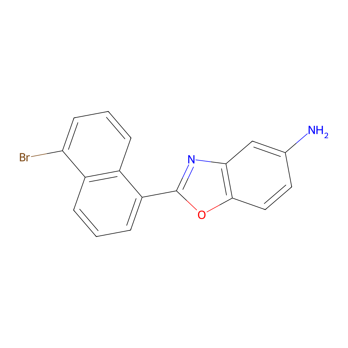2-(5-Bromonaphthalen-1-yl)-1,3-benzoxazol-5-amine molecular structure, CAS 292058-50-5