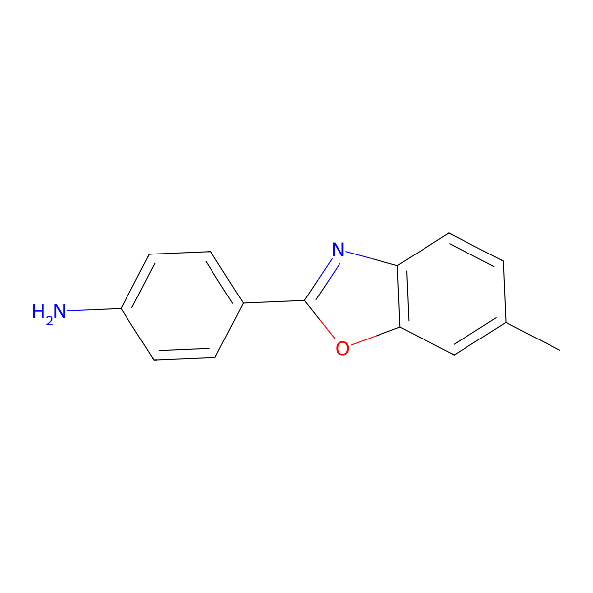 4-(6-Methyl-benzooxazol-2-yl)-phenylamine molecular structure, CAS 292058-51-6