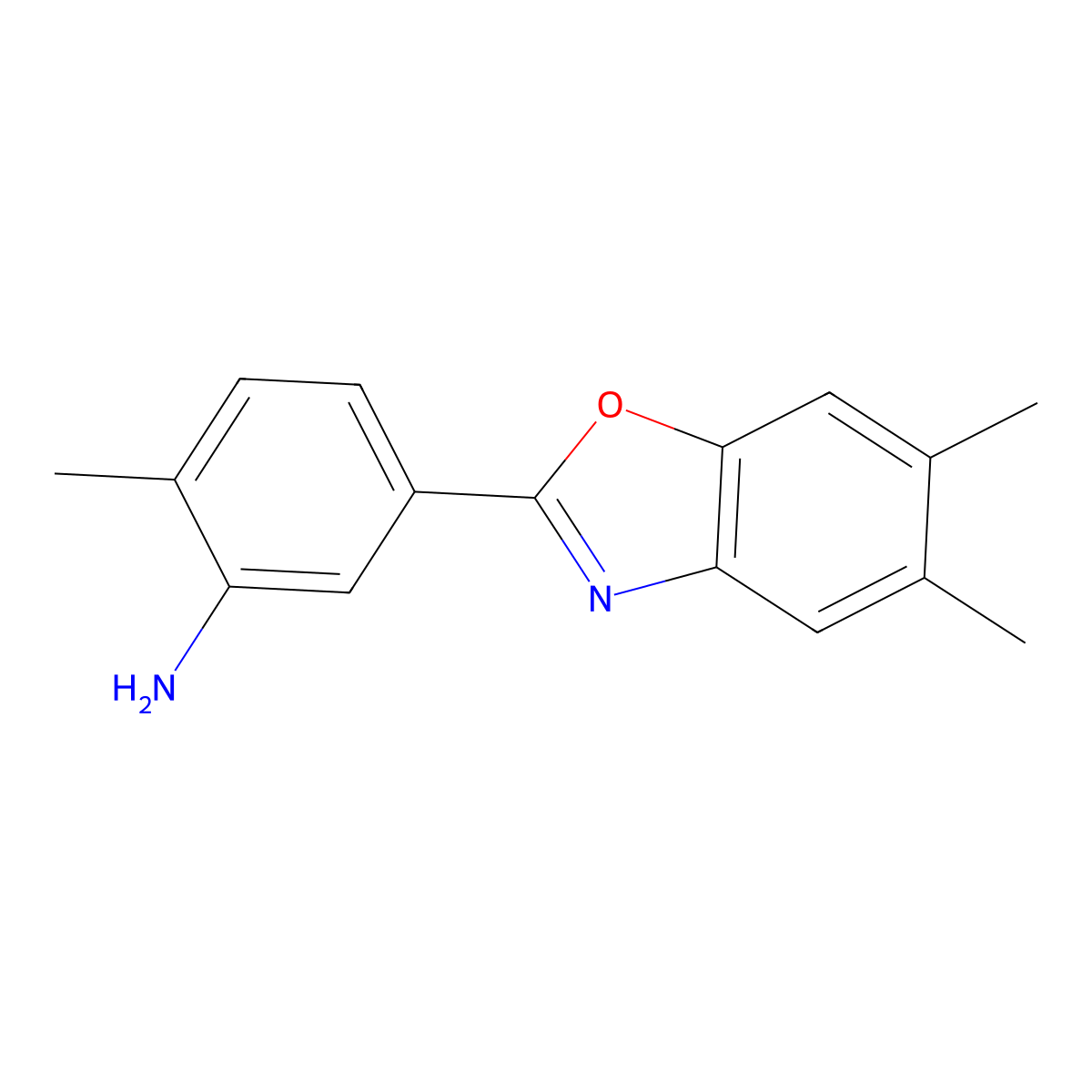 5-(5,6-Dimethyl-1,3-benzoxazol-2-yl)-2-methylaniline molecular structure, CAS 292058-53-8