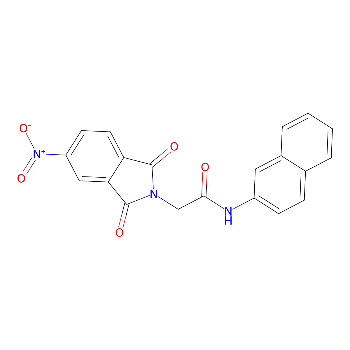 N-naphthalen-2-yl-2-(5-nitro-1,3-dioxoisoindol-2-yl)acetamide molecular structure, CAS 292058-82-3