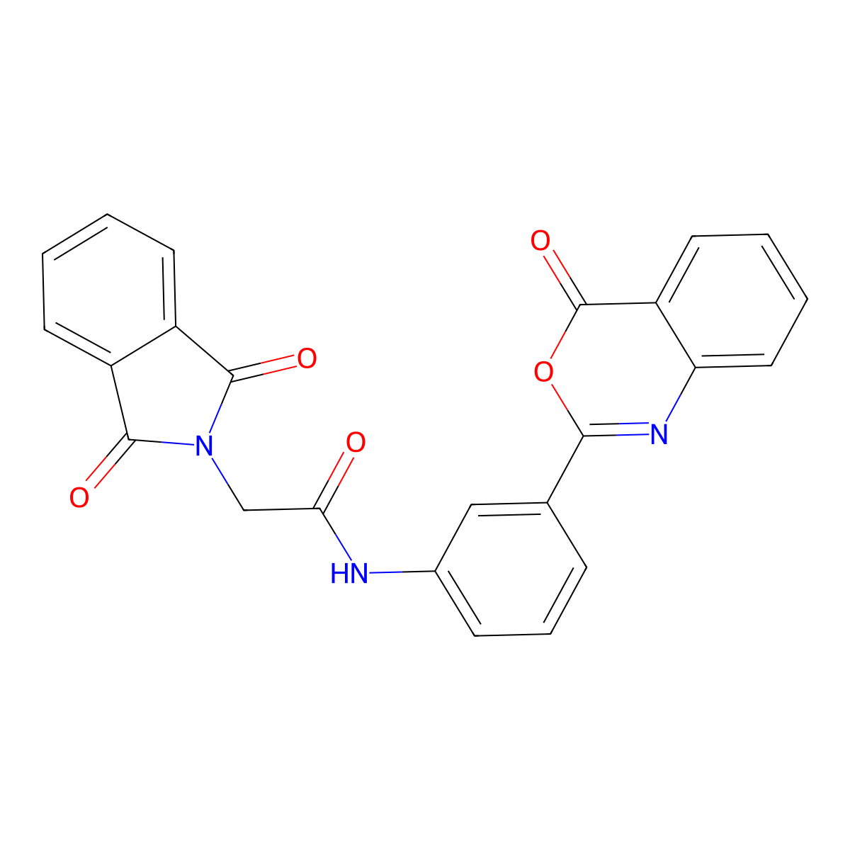 2-(1,3-dioxoisoindol-2-yl)-N-[3-(4-oxo-3,1-benzoxazin-2-yl)phenyl]acetamide molecular structure, CAS 292058-96-9