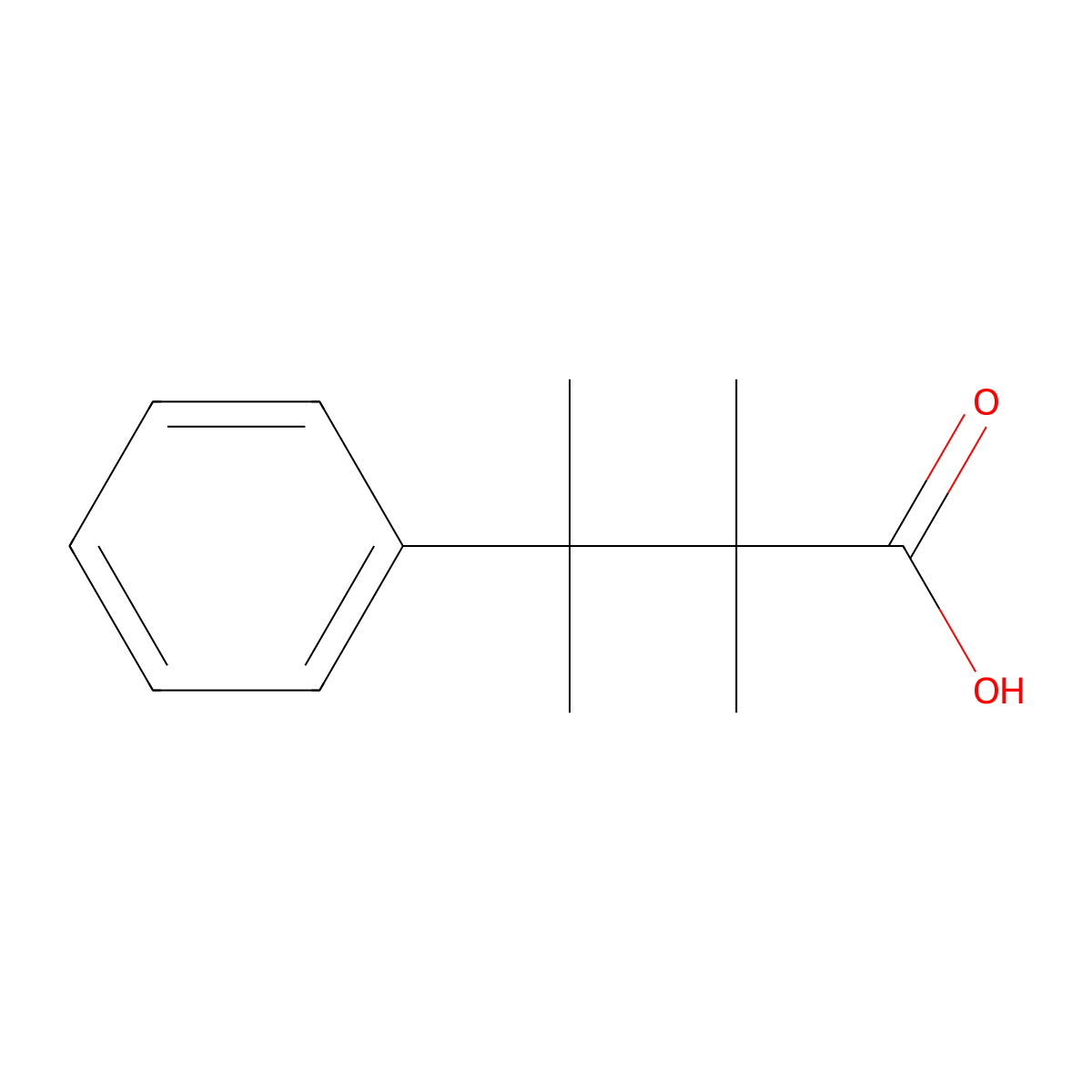 2,2,3-Trimethyl-3-phenylbutanoic acid molecular structure, CAS 29206-02-8