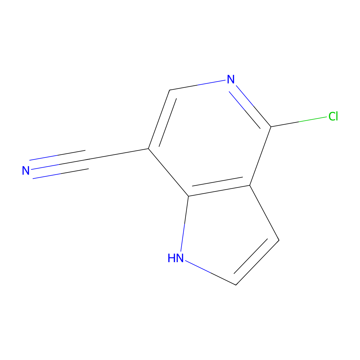 4-chloro-1H-pyrrolo[3,2-c]pyridine-7-carbonitrile molecular structure, CAS 2920603-68-3