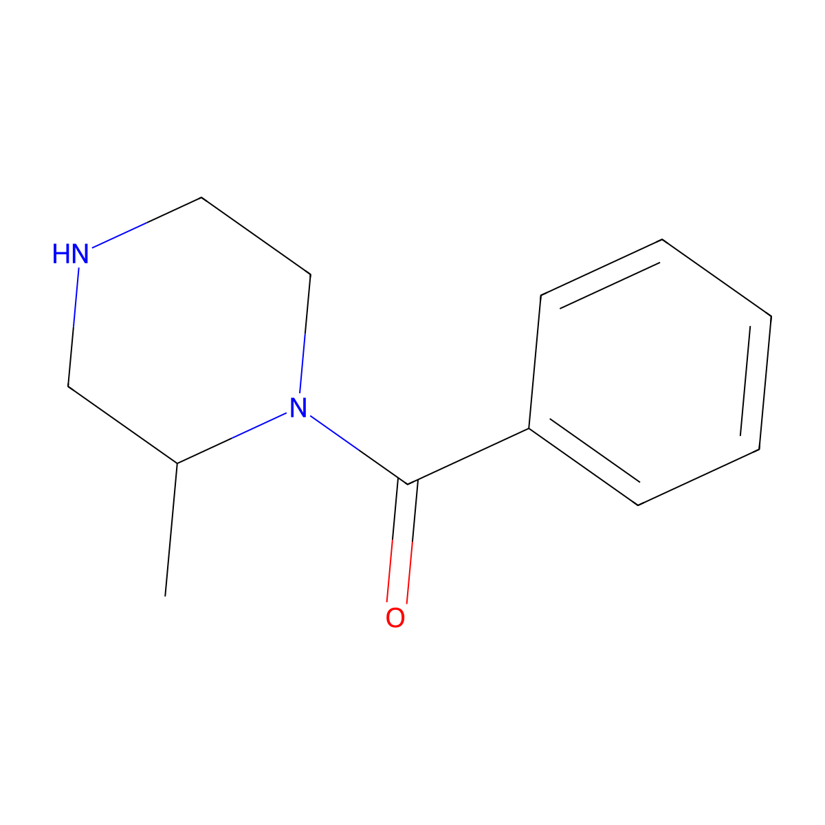 1-Benzoyl-2-methylpiperazine molecular structure, CAS 292063-50-4