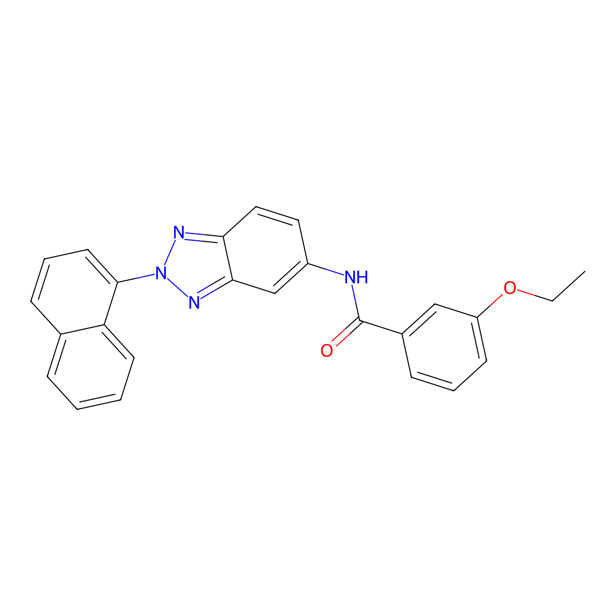 3-ethoxy-N-(2-naphthalen-1-ylbenzotriazol-5-yl)benzamide molecular structure, CAS 292064-49-4