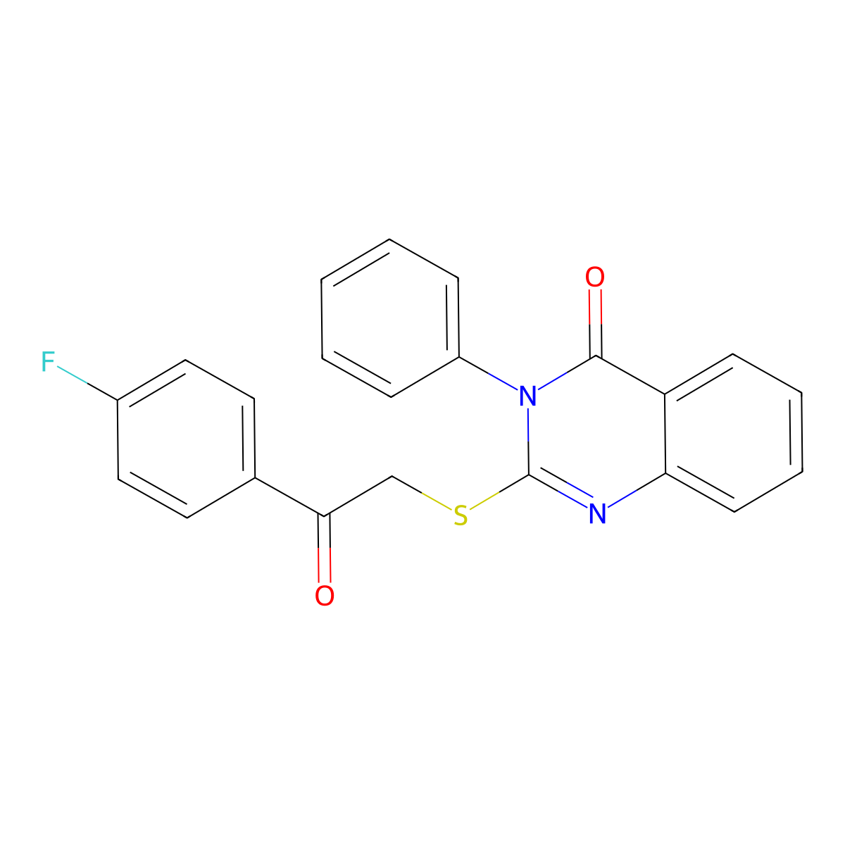2-{[2-(4-Fluorophenyl)-2-oxoethyl]sulfanyl}-3-phenyl-3,4-dihydroquinazolin-4-one molecular structure, CAS 292064-90-5