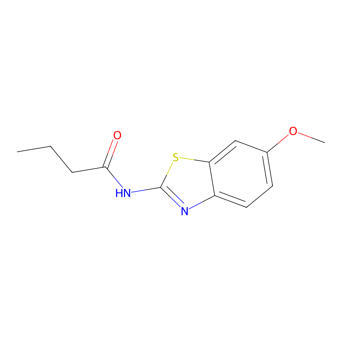 N-(6-methoxy-1,3-benzothiazol-2-yl)butanamide molecular structure, CAS 292065-12-4