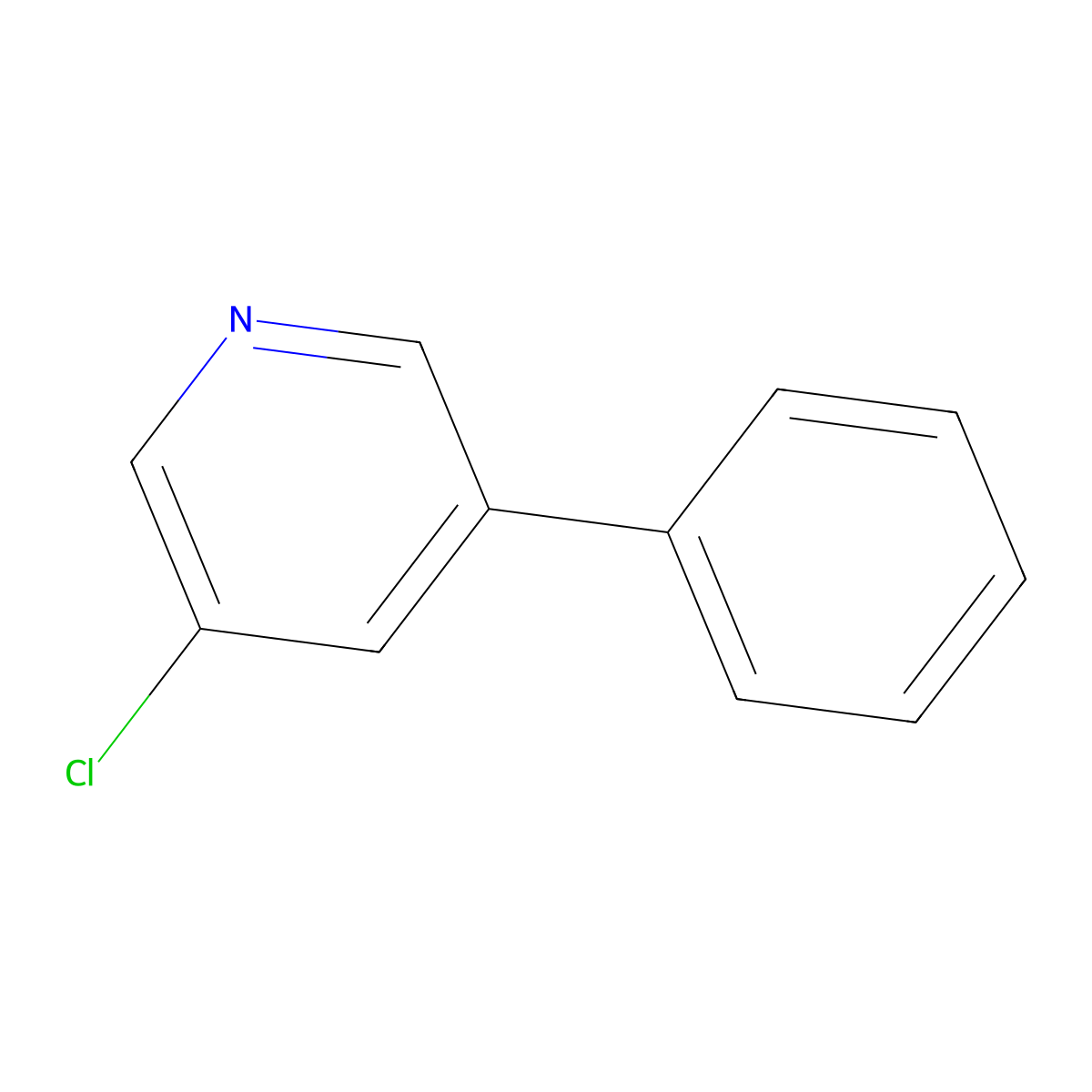 3-Chloro-5-phenylpyridine molecular structure, CAS 292068-12-3