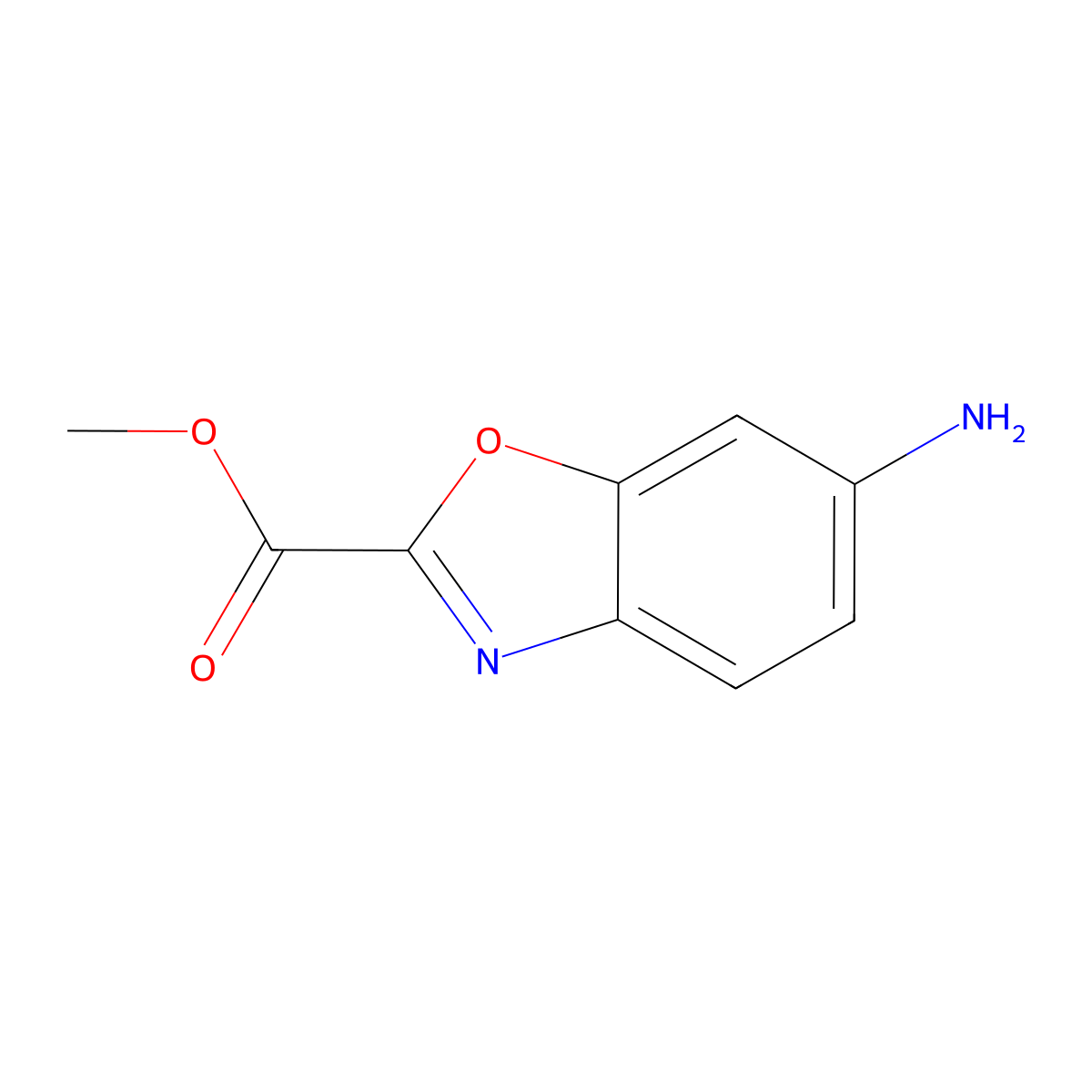 Methyl 6-aminobenzo[d]oxazole-2-carboxylate molecular structure, CAS 292069-99-9