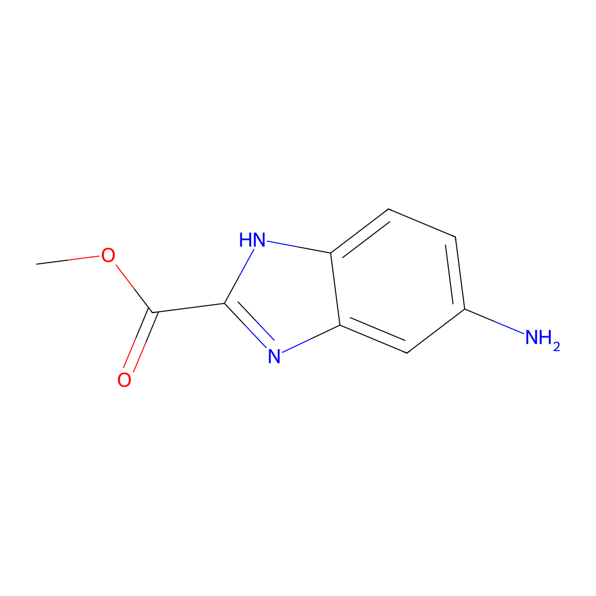 methyl 5-amino-1H-benzo[d]imidazole-2-carboxylate molecular structure, CAS 292070-01-0