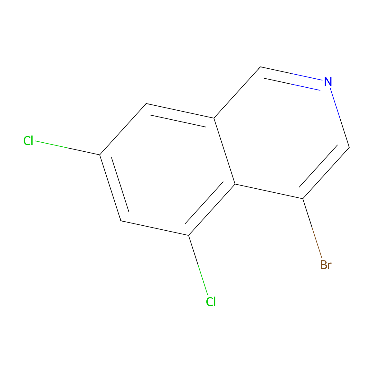4-Bromo-5,7-dichloroisoquinoline molecular structure, CAS 2920714-43-6