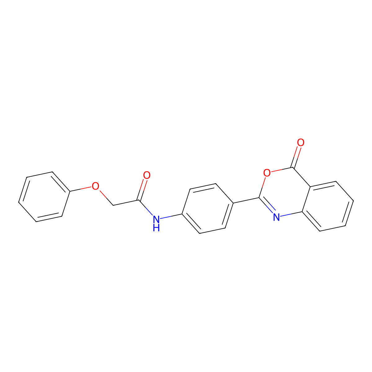 N-[4-(4-oxo-4H-3,1-benzoxazin-2-yl)phenyl]-2-phenoxyacetamide molecular structure, CAS 292074-96-5