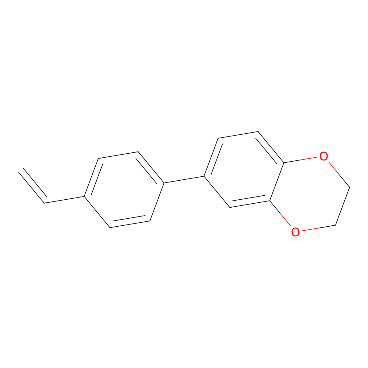 6-(4-Vinylphenyl)-2,3-dihydrobenzo[b][1,4]dioxine molecular structure, CAS 2920875-64-3