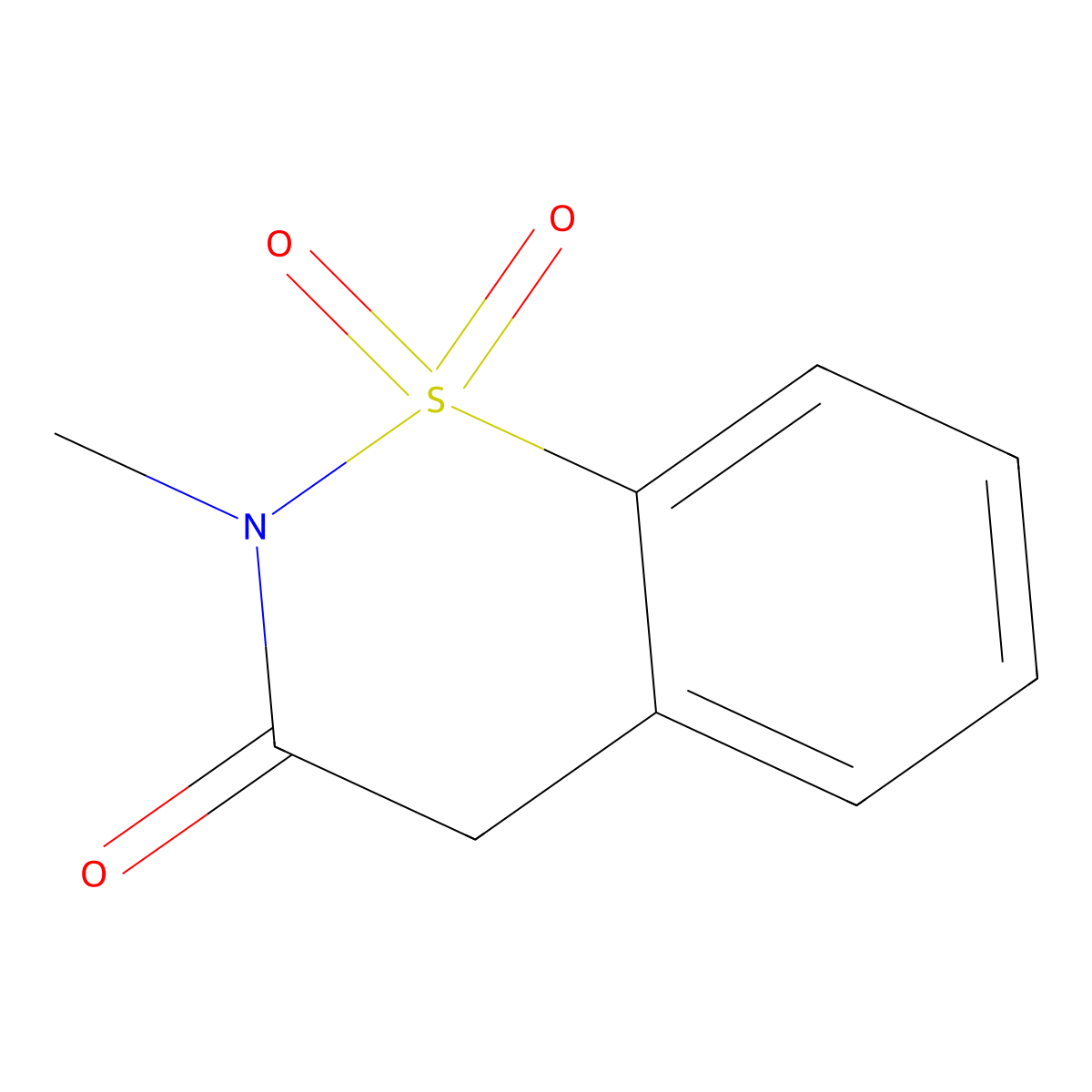 2-methyl-4-oxo-2H-1,2-benzothiazine-1,1-dioxide molecular structure, CAS 29209-01-6