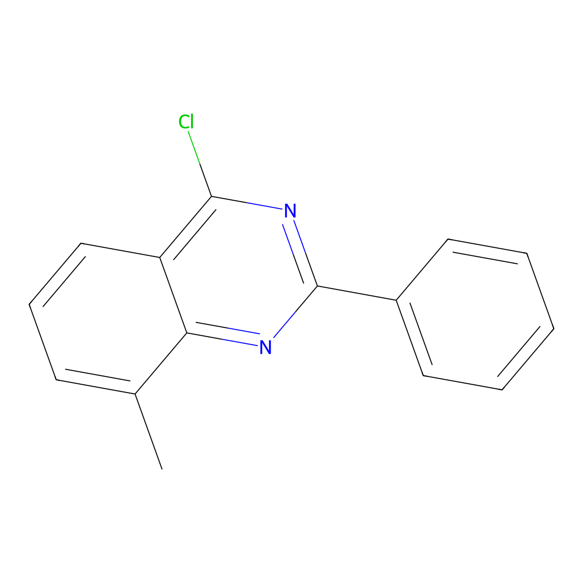 4-Chloro-8-methyl-2-phenylquinazoline molecular structure, CAS 29209-81-2