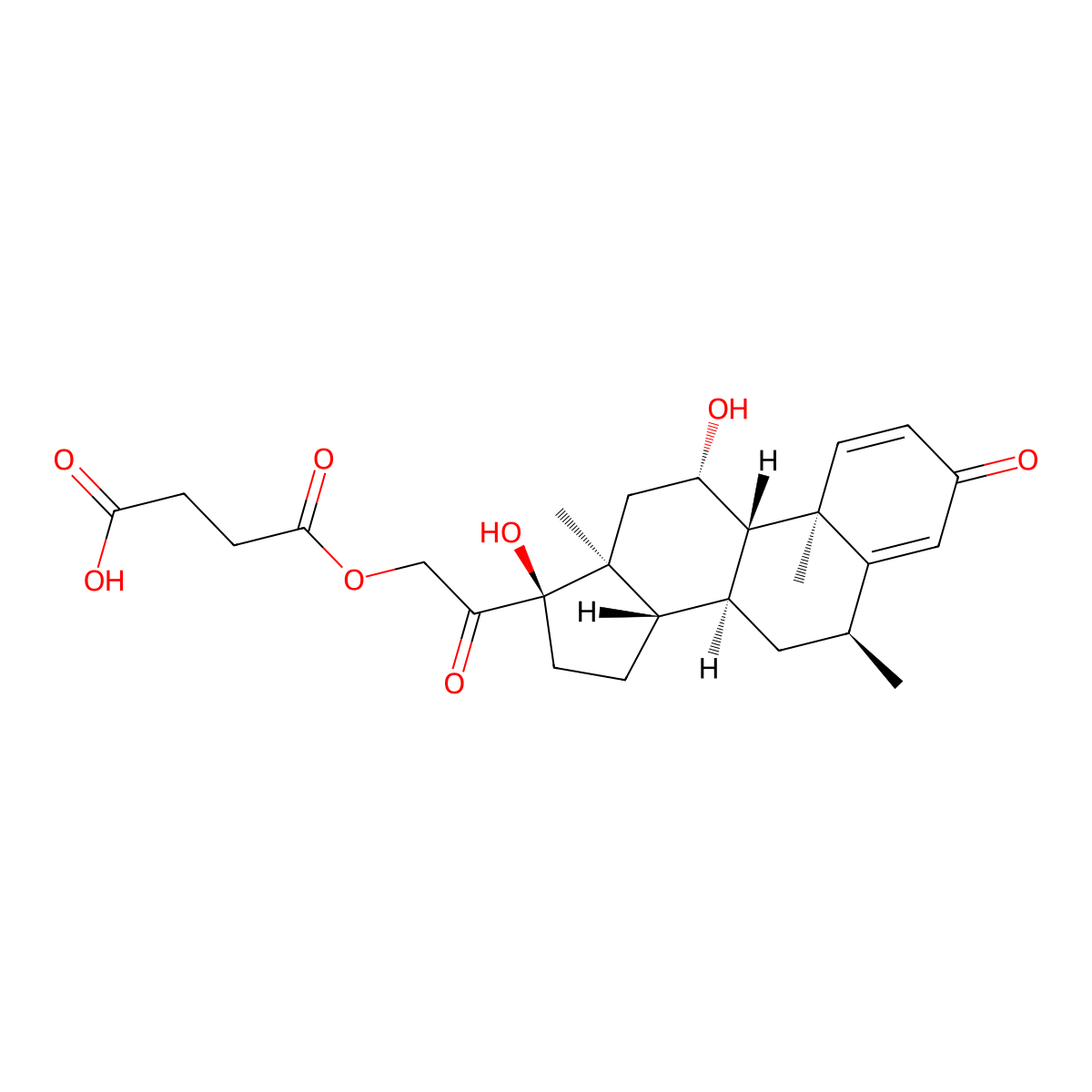 Methylprednisolone Succinate molecular structure, CAS 2921-57-5