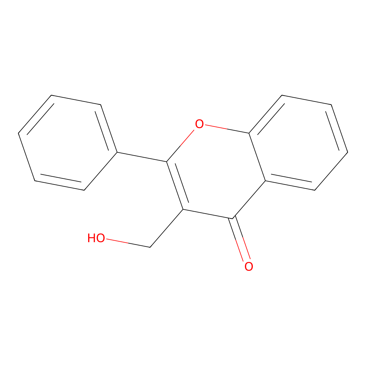 3-(Hydroxymethyl)-2-phenylchromen-4-one molecular structure, CAS 29210-21-7