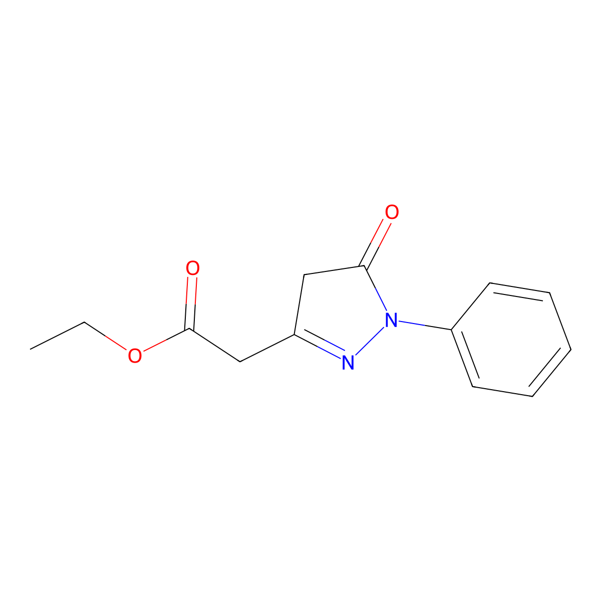 ethyl (5-oxo-1-phenyl-4,5-dihydro-1H-pyrazol-3-yl)acetate molecular structure, CAS 29211-44-7
