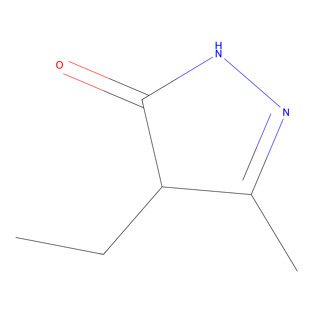 3H-Pyrazol-3-one, 4-ethyl-2,4-dihydro-5-methyl- molecular structure, CAS 29211-62-9