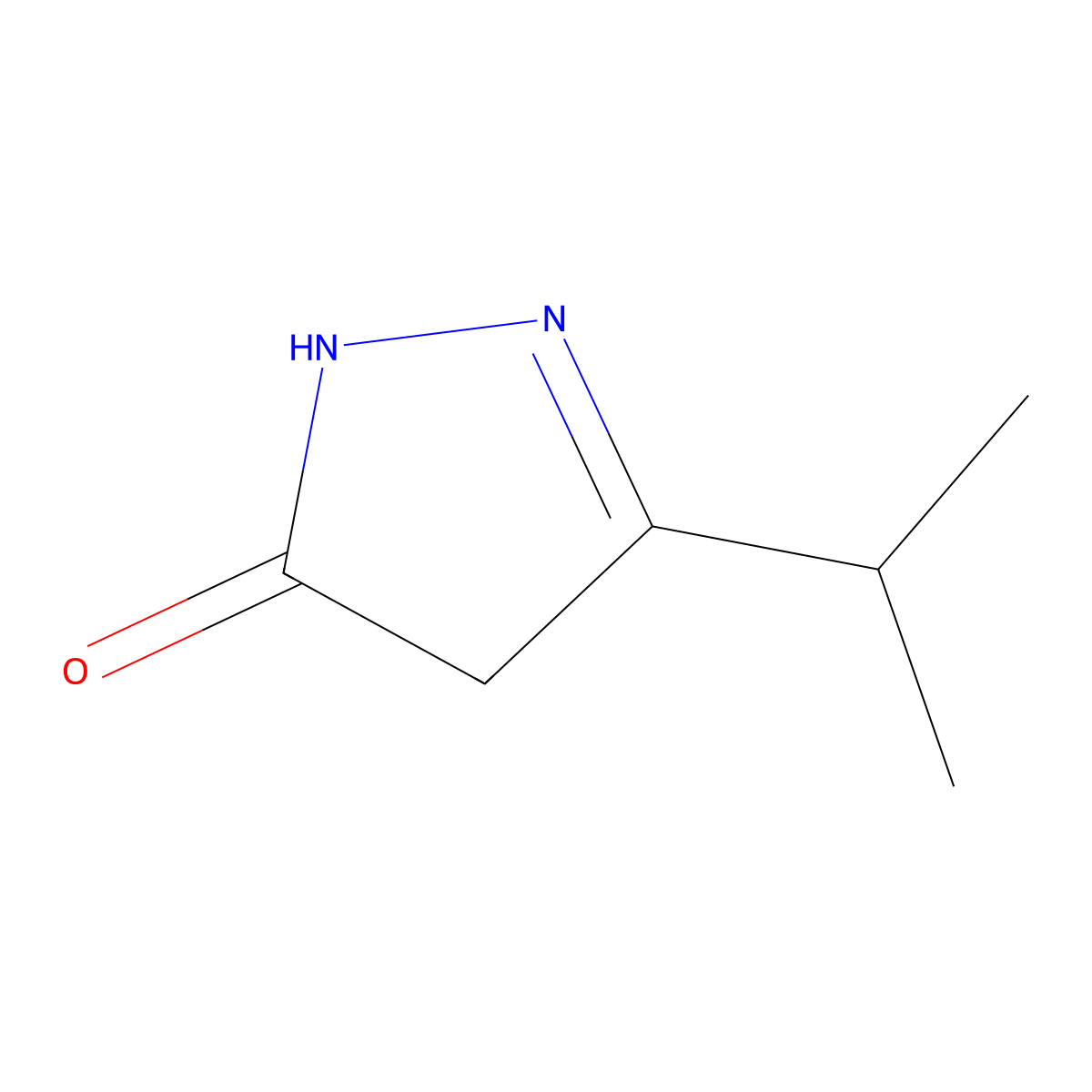3-isopropyl-1H-pyrazol-5(4H)-one molecular structure, CAS 29211-67-4