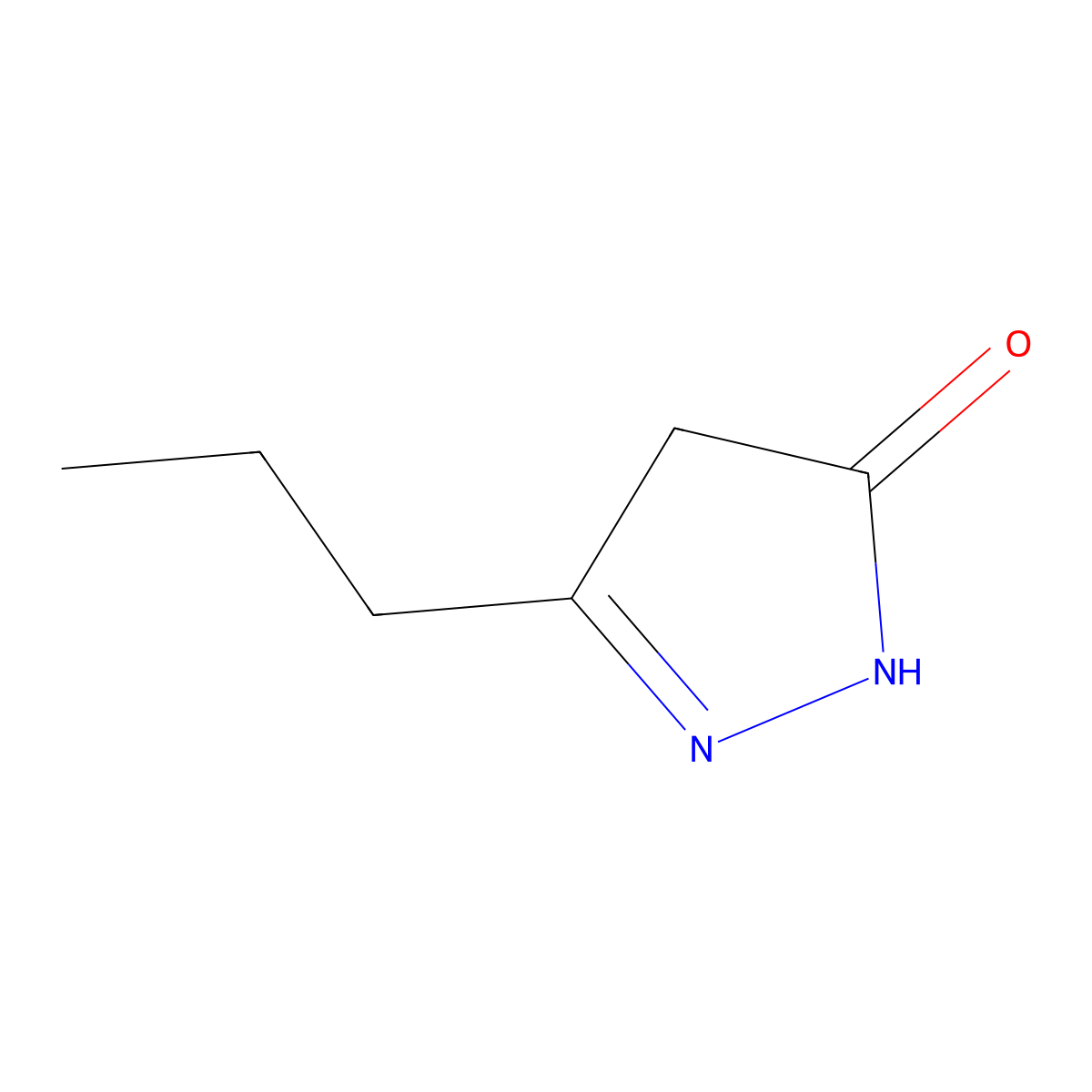 3-Propyl-1,4-dihydropyrazol-5-one molecular structure, CAS 29211-70-9