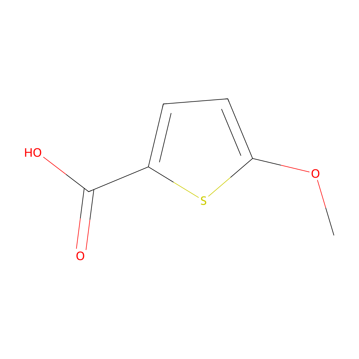 5-Methoxythiophene-2-carboxylic acid molecular structure, CAS 29212-22-4