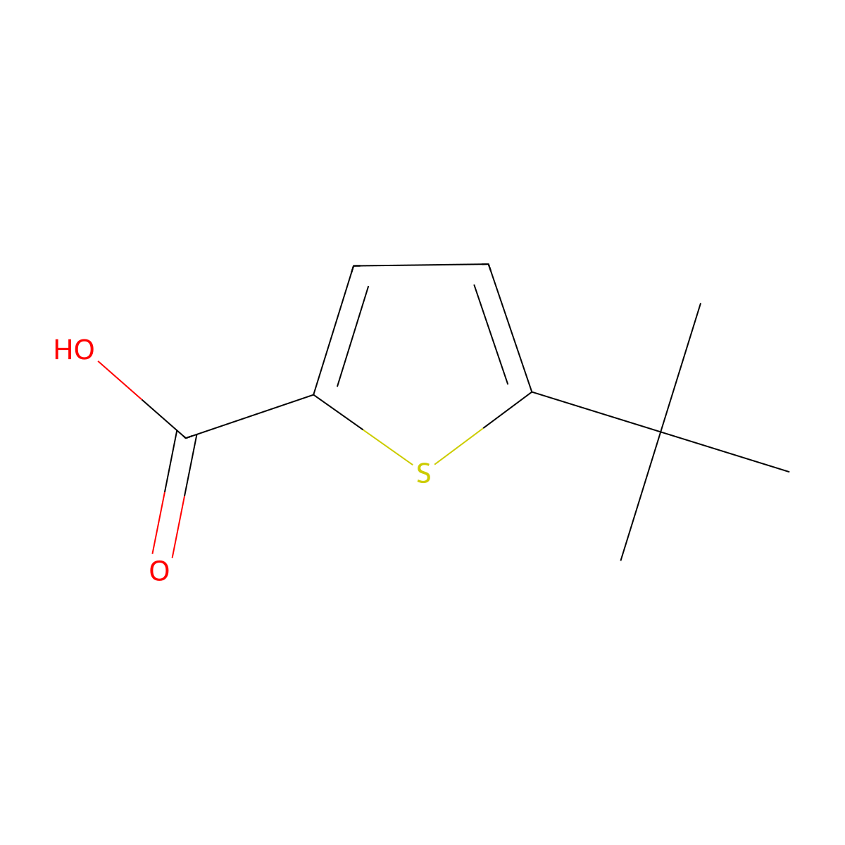5-Tert-butylthiophene-2-carboxylic acid molecular structure, CAS 29212-25-7