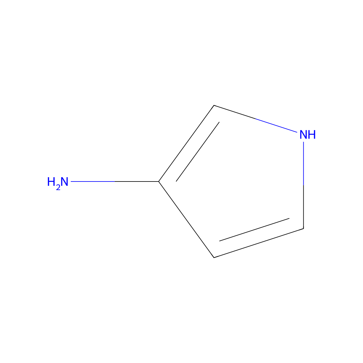 1H-pyrrol-3-amine molecular structure, CAS 29212-49-5