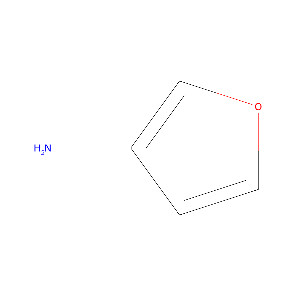 3-Furanamine molecular structure, CAS 29212-69-9