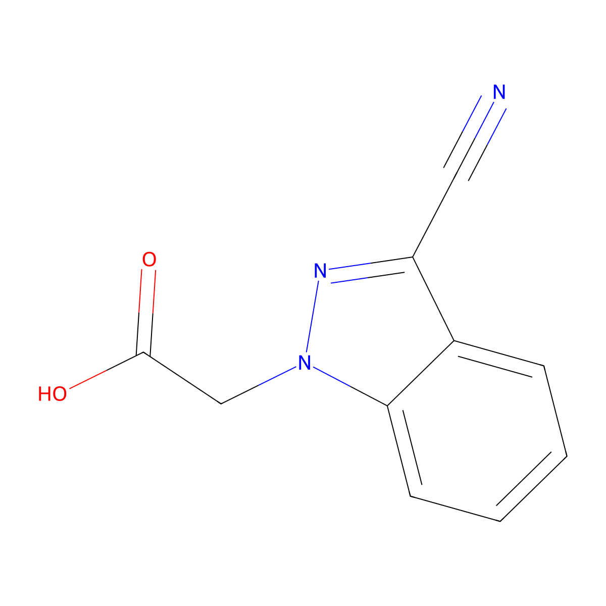 2-(3-Cyano-1H-indazol-1-yl)acetic Acid molecular structure, CAS 2921263-26-3