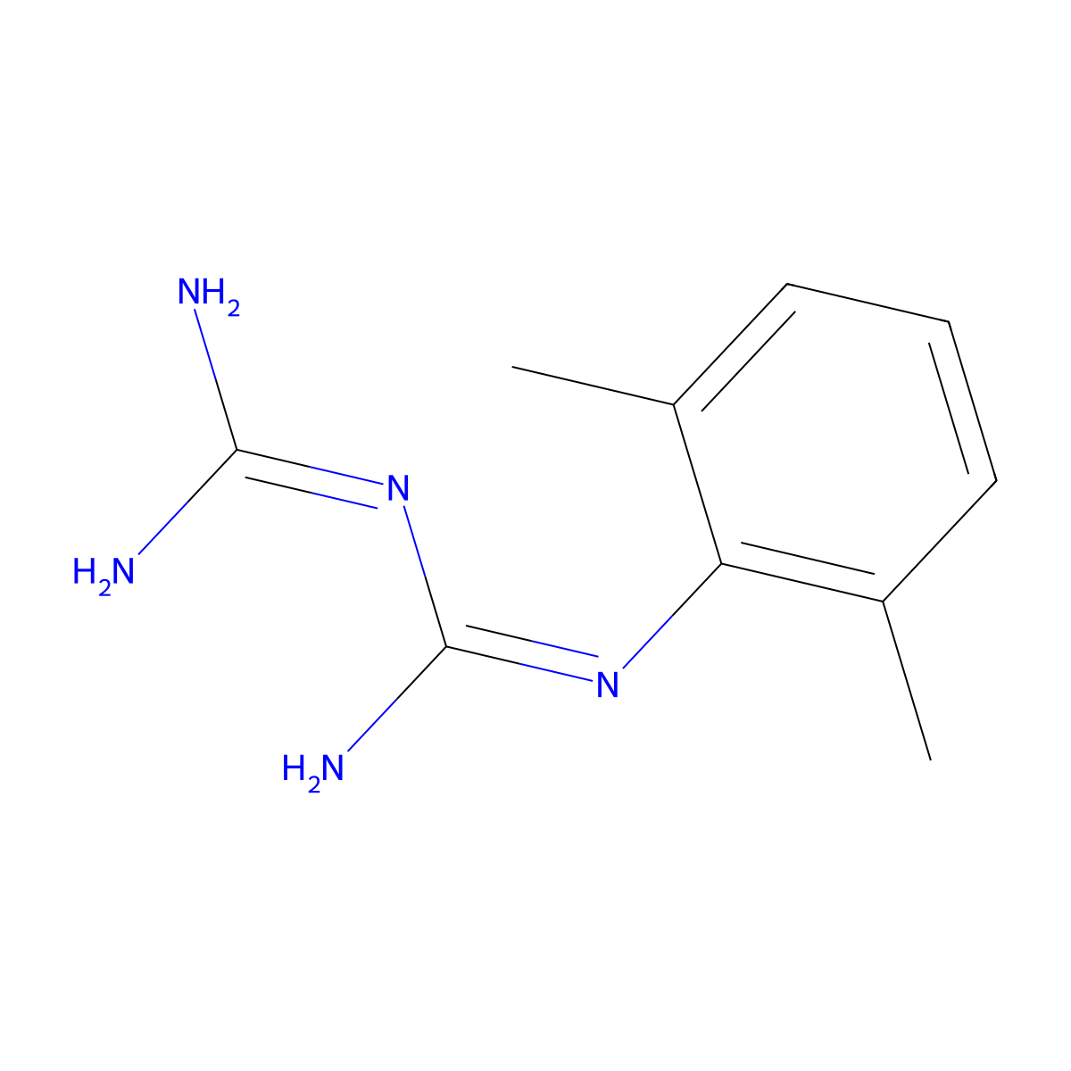 1-(2,6-Xylyl)biguanide molecular structure, CAS 29213-16-9