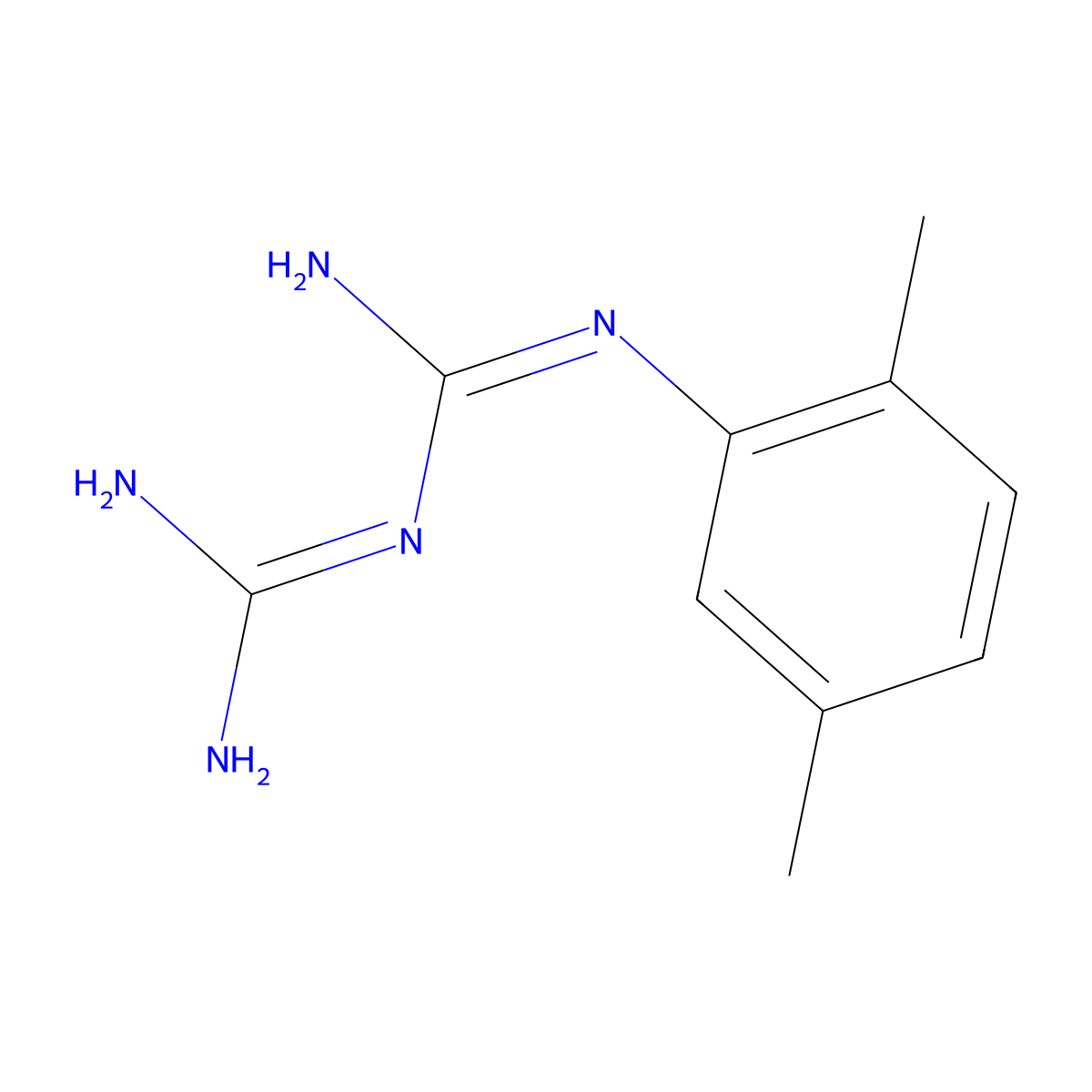Biguanide, 1-(2,5-xylyl)- molecular structure, CAS 29213-19-2