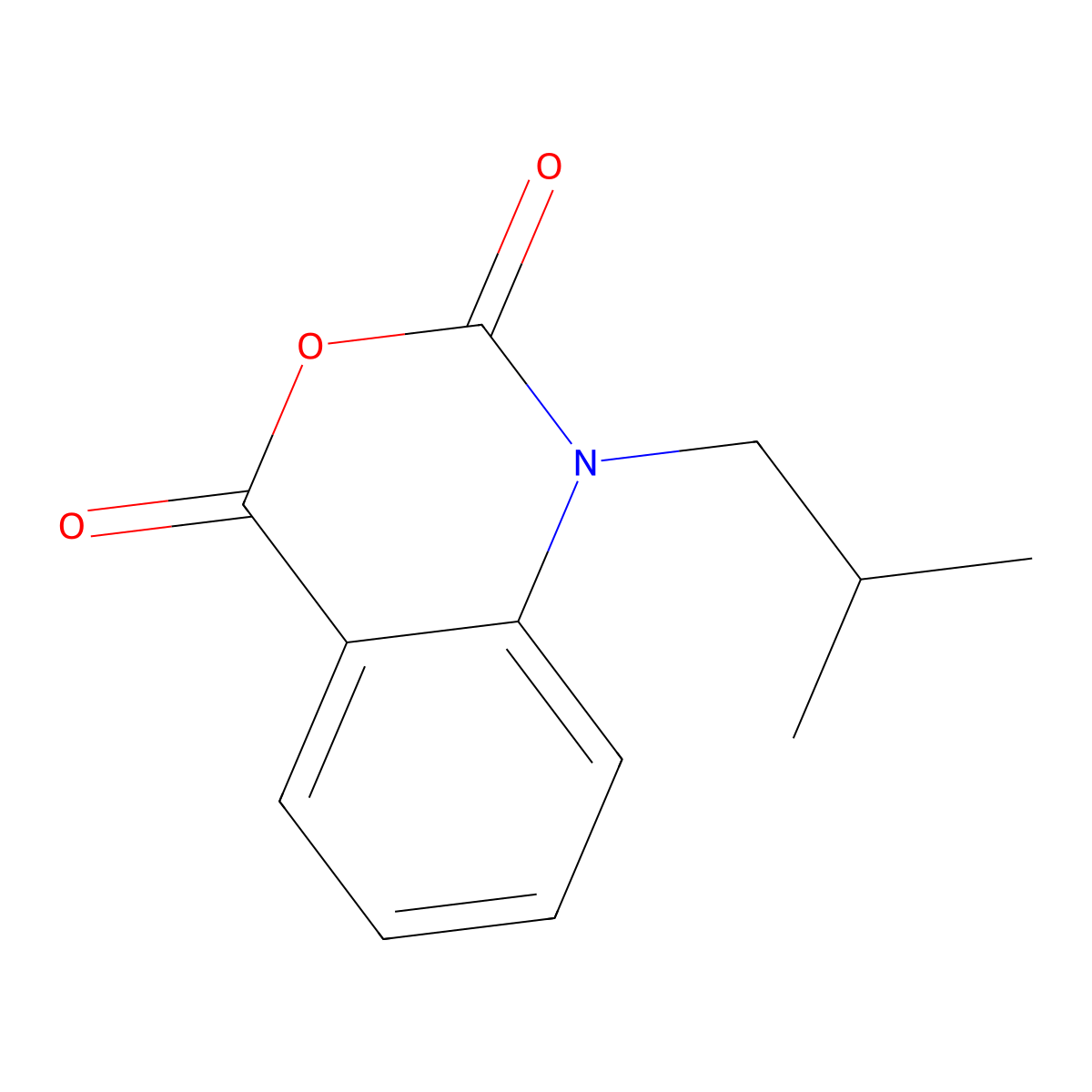 1-(2-methylpropyl)-2,4-dihydro-1H-3,1-benzoxazine-2,4-dione molecular structure, CAS 292139-34-5