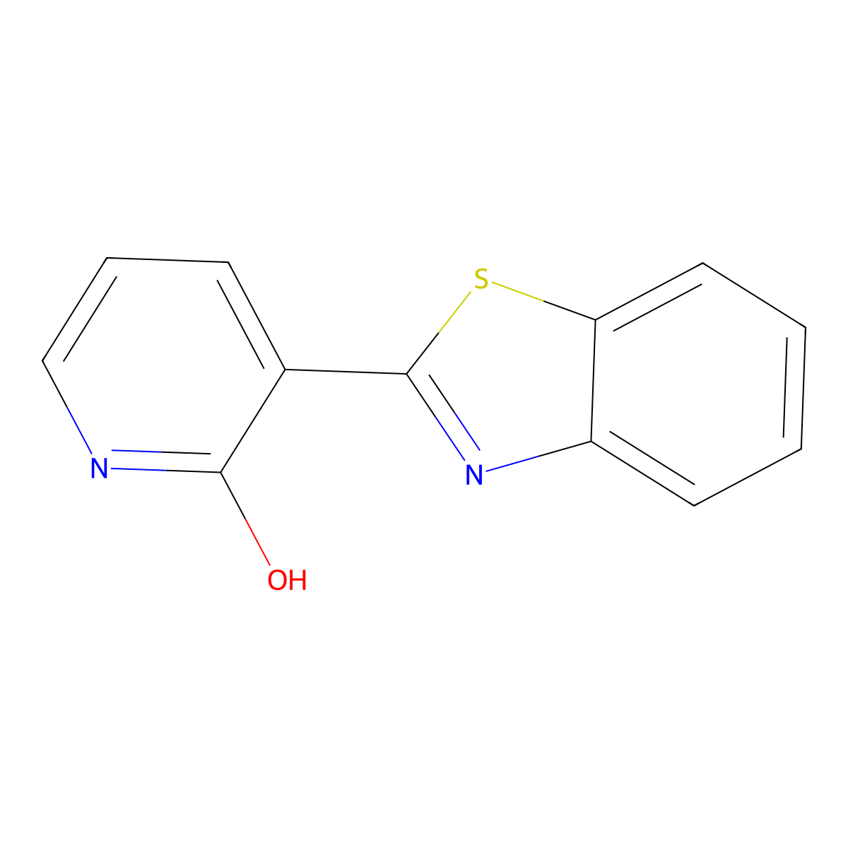 3-(1,3-Benzothiazol-2-yl)-2-pyridinol molecular structure, CAS 292140-76-2