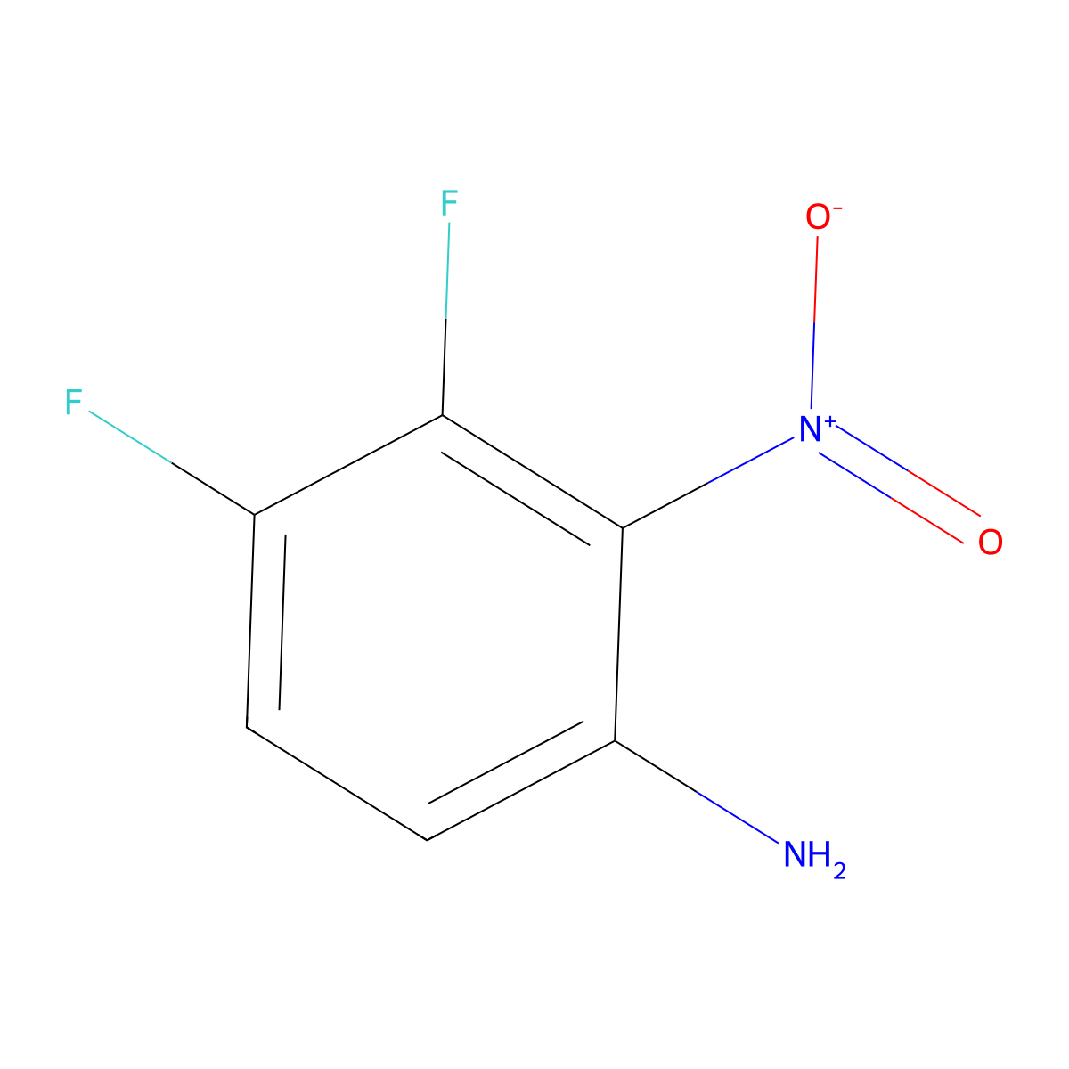 3,4-Difluoro-2-nitroaniline molecular structure, CAS 292145-76-7
