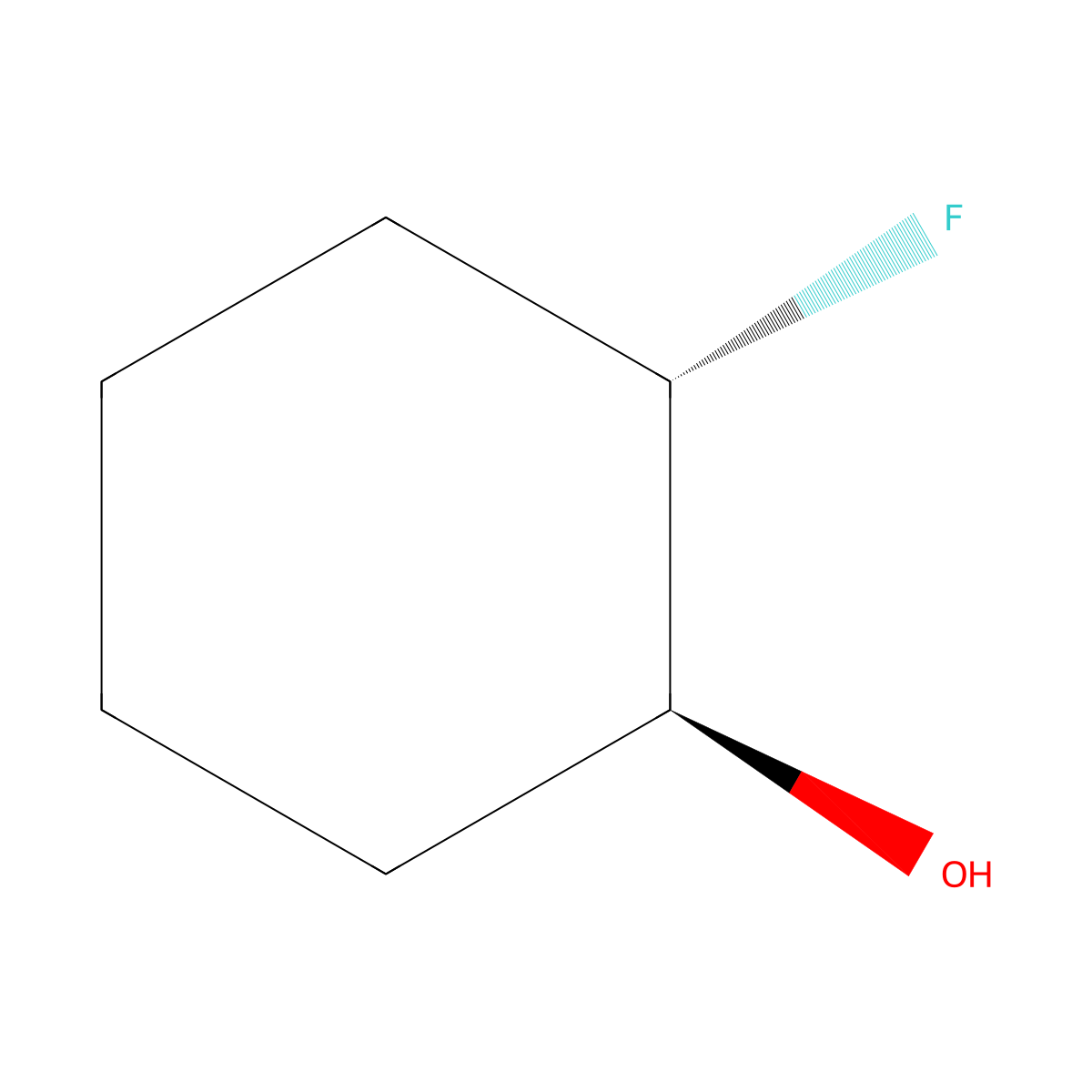 (1S,2S)-2-fluorocyclohexan-1-ol molecular structure, CAS 292150-03-9