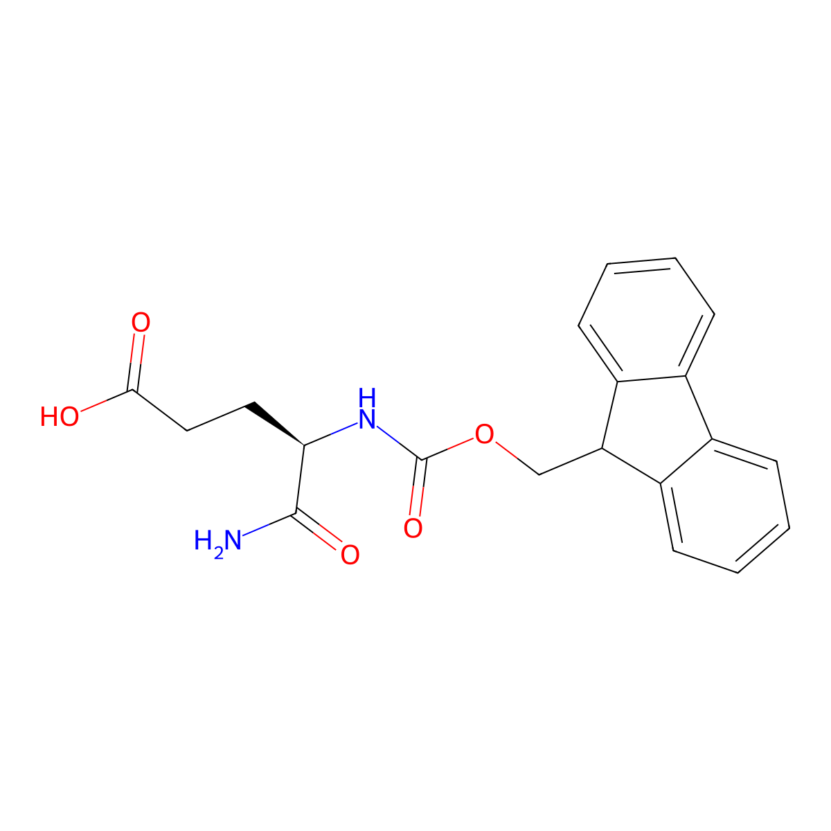 Fmoc-D-IsoGln-OH molecular structure, CAS 292150-20-0