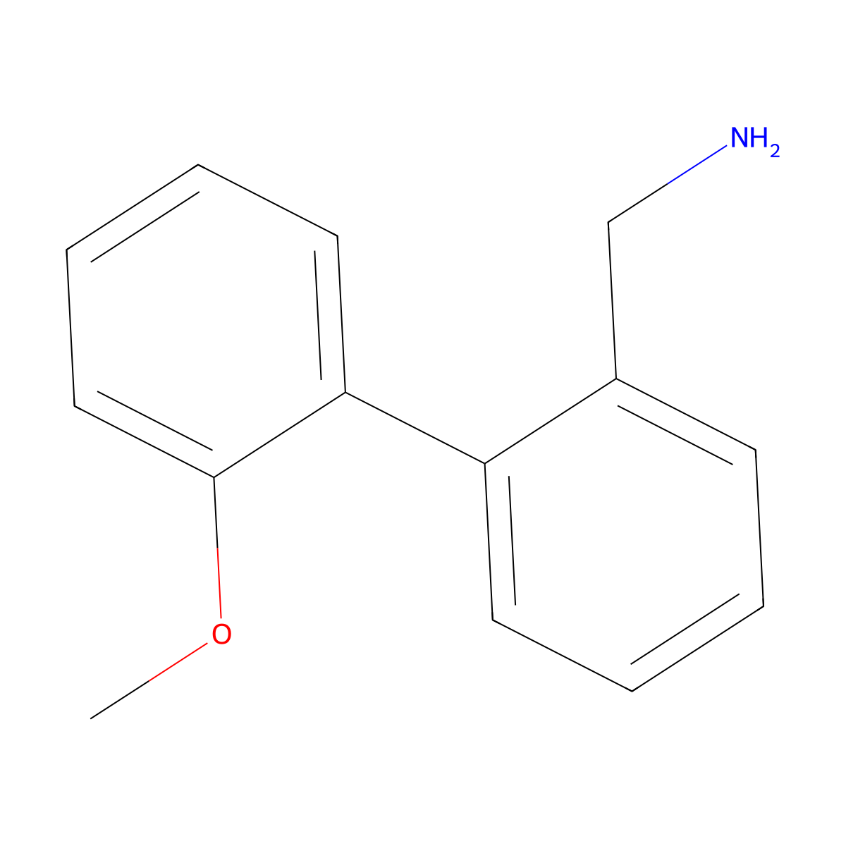 (2'-Methoxy[1,1'-biphenyl]-2-yl)methanamine molecular structure, CAS 292151-99-6