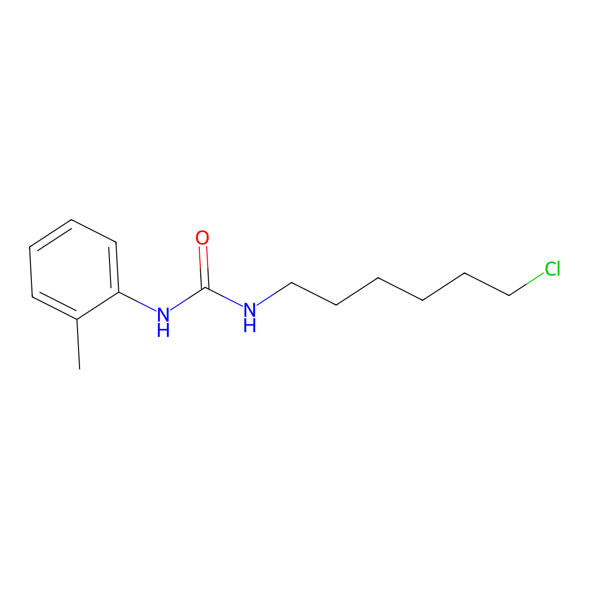 1-(6-Chlorohexyl)-3-(o-tolyl)urea molecular structure, CAS 292159-73-0