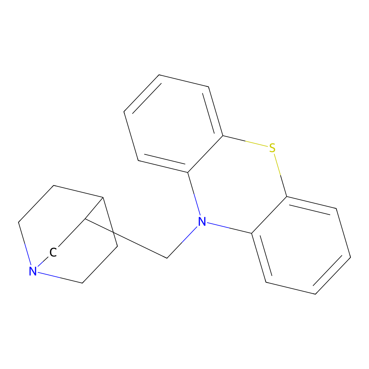 Mequitazine molecular structure, CAS 29216-28-2