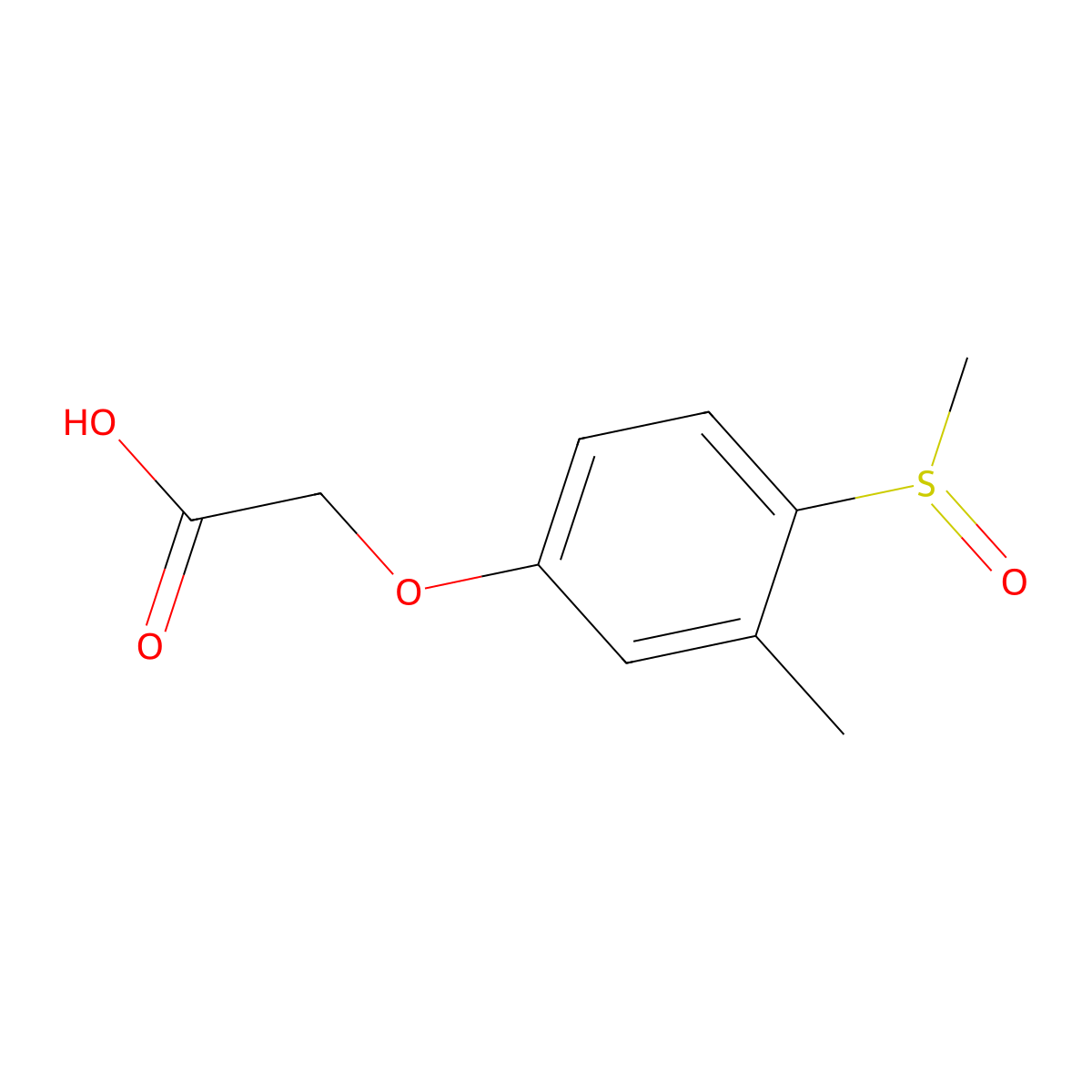 [3-Methyl-4-(methylsulfinyl)phenoxy]acetic acid molecular structure, CAS 292160-44-2