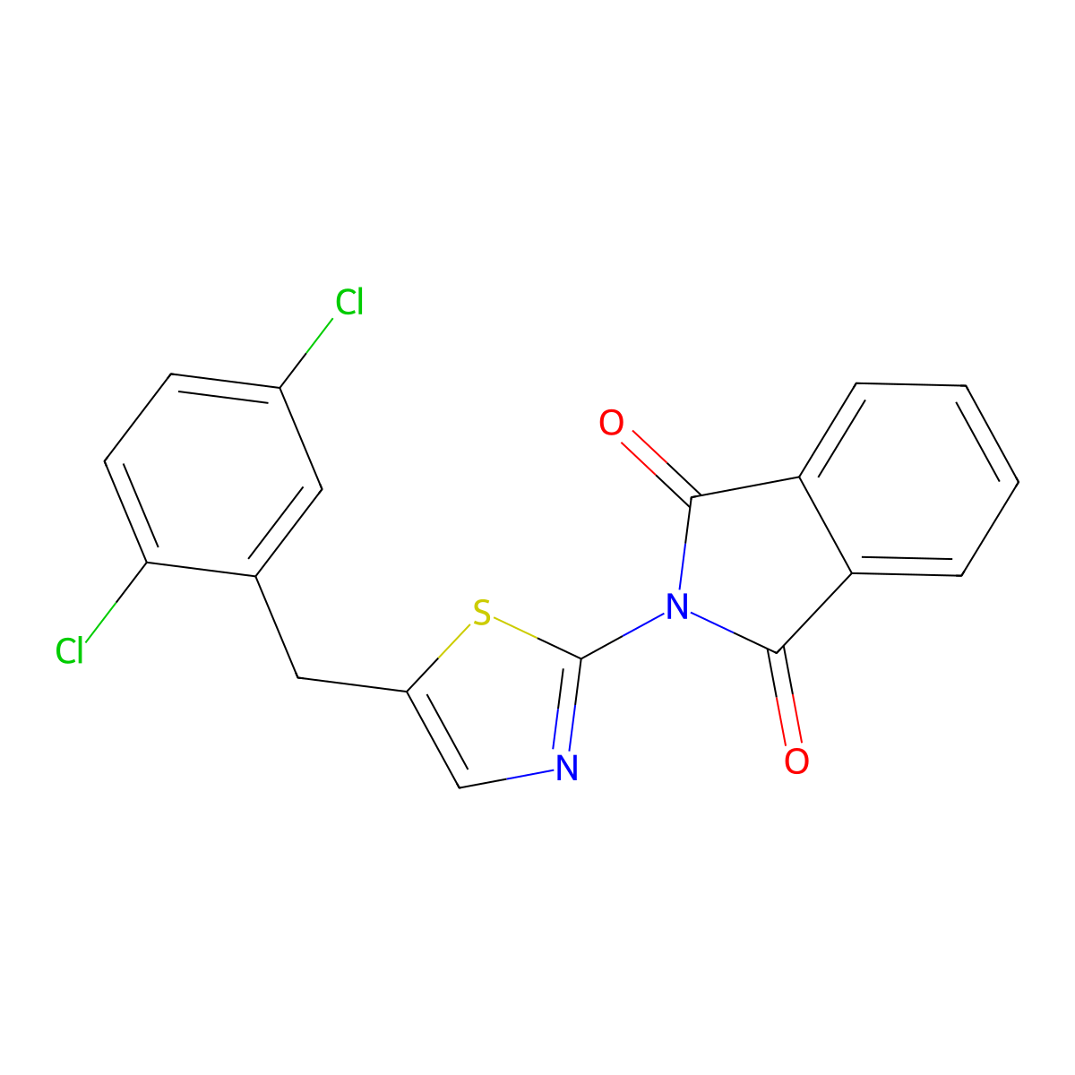 2-[5-(2,5-dichlorobenzyl)-1,3-thiazol-2-yl]-1H-isoindole-1,3(2H)-dione molecular structure, CAS 292161-28-5