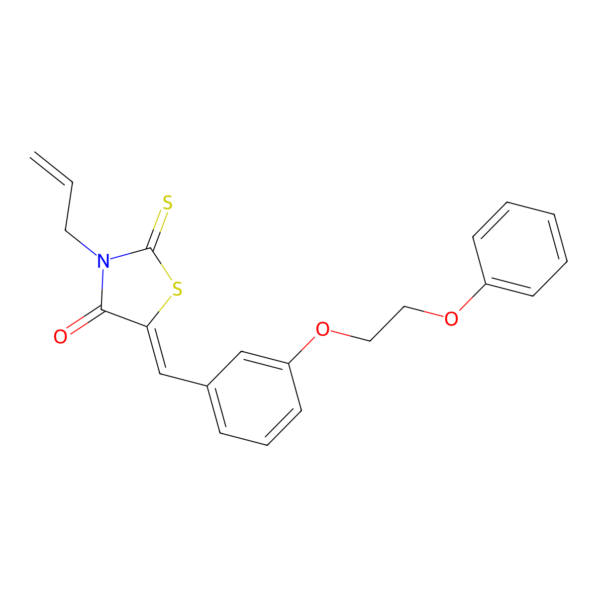 3-Allyl-5-(3-(2-phenoxyethoxy)benzylidene)-2-thioxothiazolidin-4-one molecular structure, CAS 292162-17-5