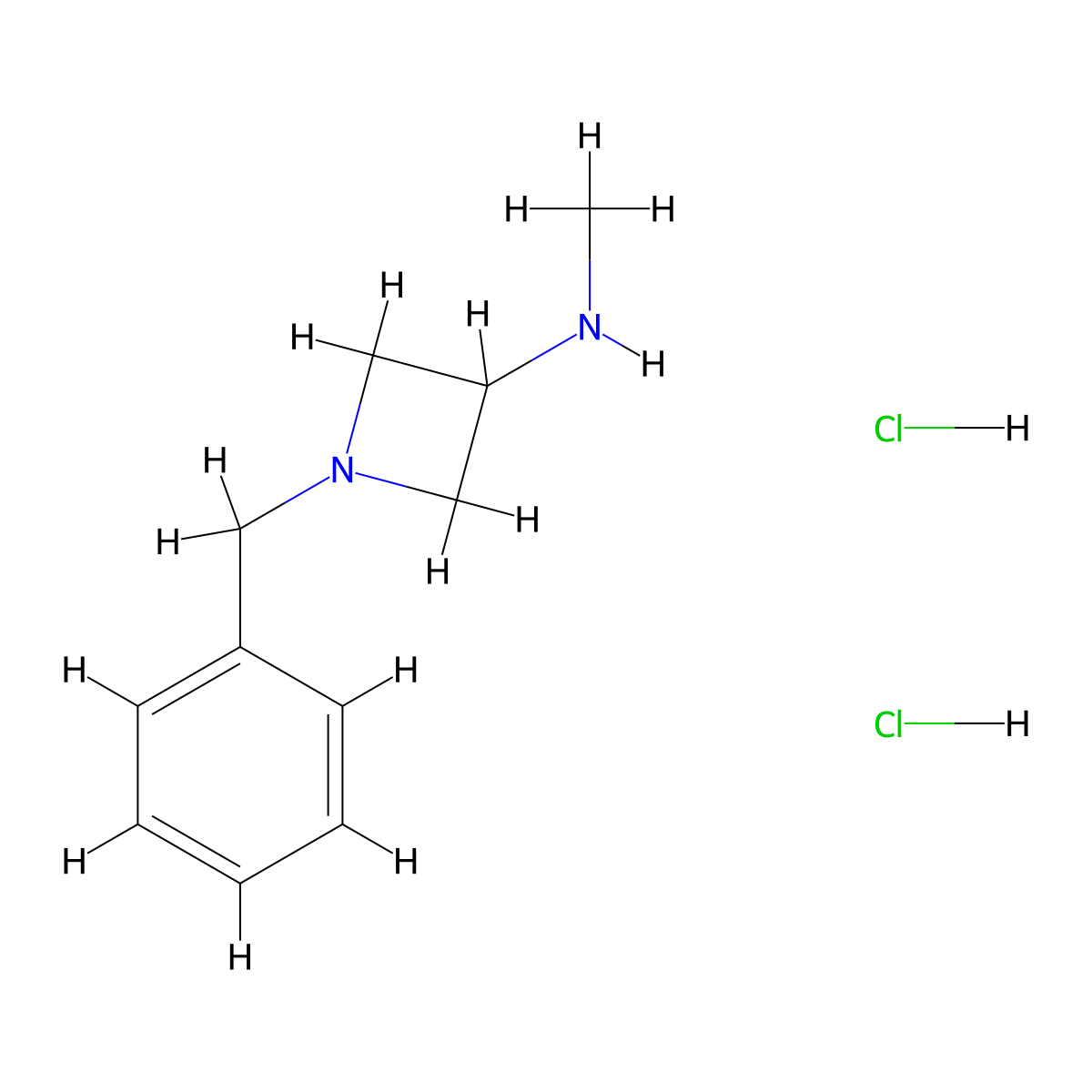 1-benzyl-N-methyl-azetidin-3-amine dihydrochloride molecular structure, CAS 292163-61-2