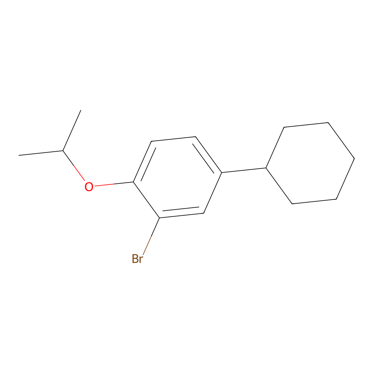 2-Bromo-4-cyclohexyl-1-isopropoxybenzene molecular structure, CAS 2921679-73-2