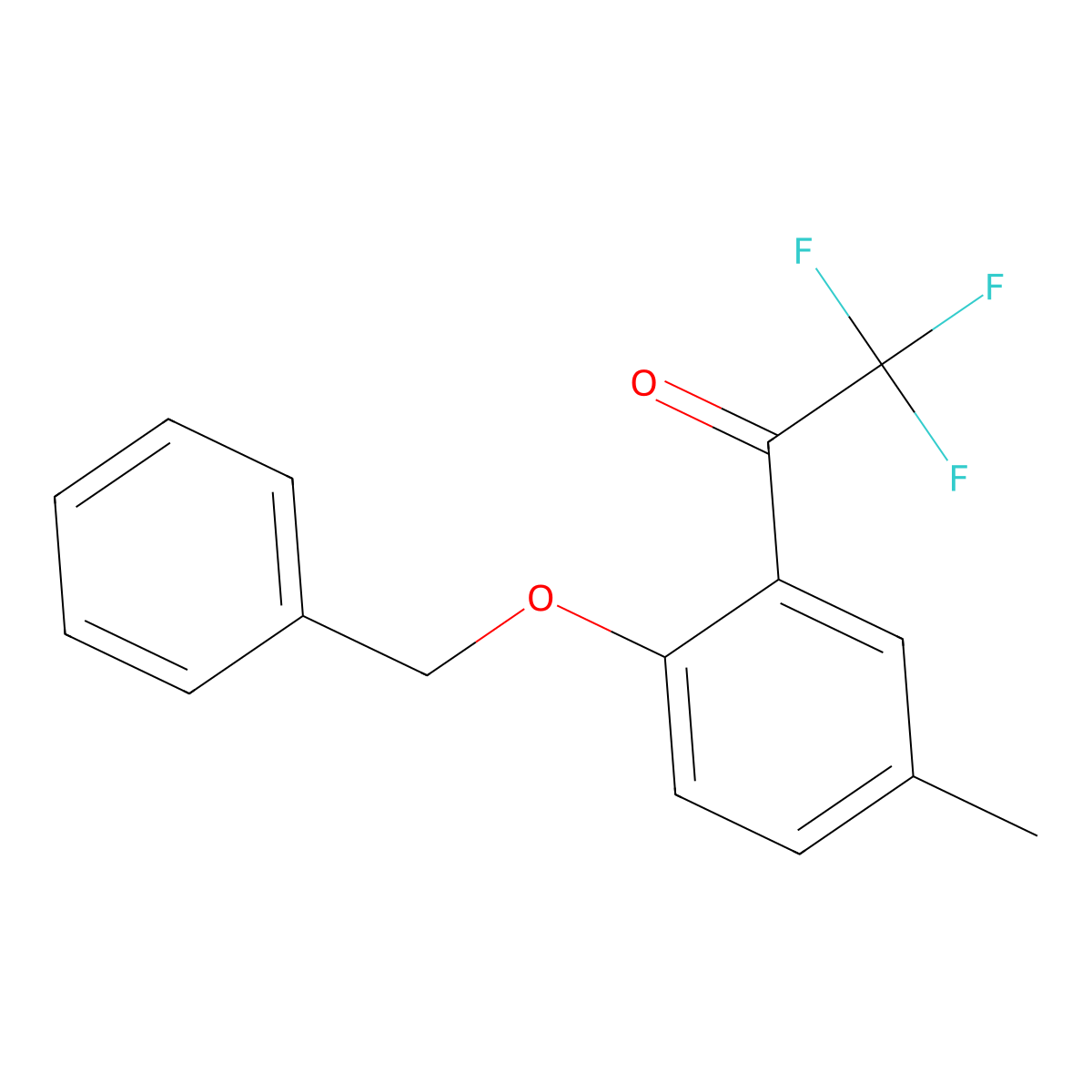 1-(2-(Benzyloxy)-5-methylphenyl)-2,2,2-trifluoroethanone molecular structure, CAS 2921679-92-5