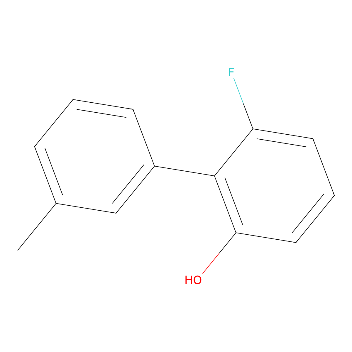 6-Fluoro-3'-methyl-[1,1'-biphenyl]-2-ol molecular structure, CAS 2921683-13-6
